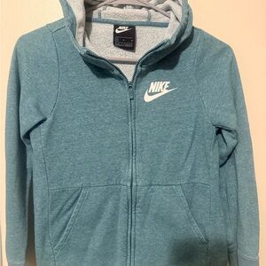 Nike Kids Teal Full-Zip Hoodie